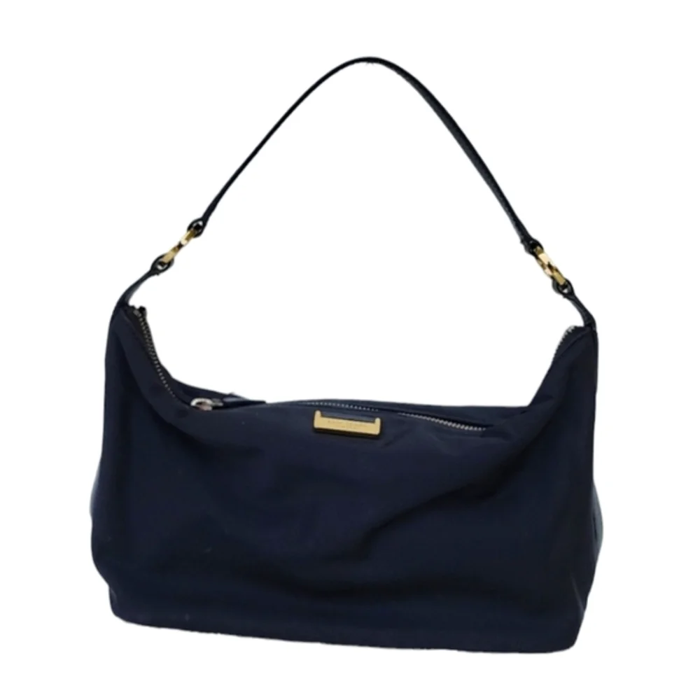 Kate Spade‎ Nylon/Leather Shoulder Purse With Gold Hardware  Black